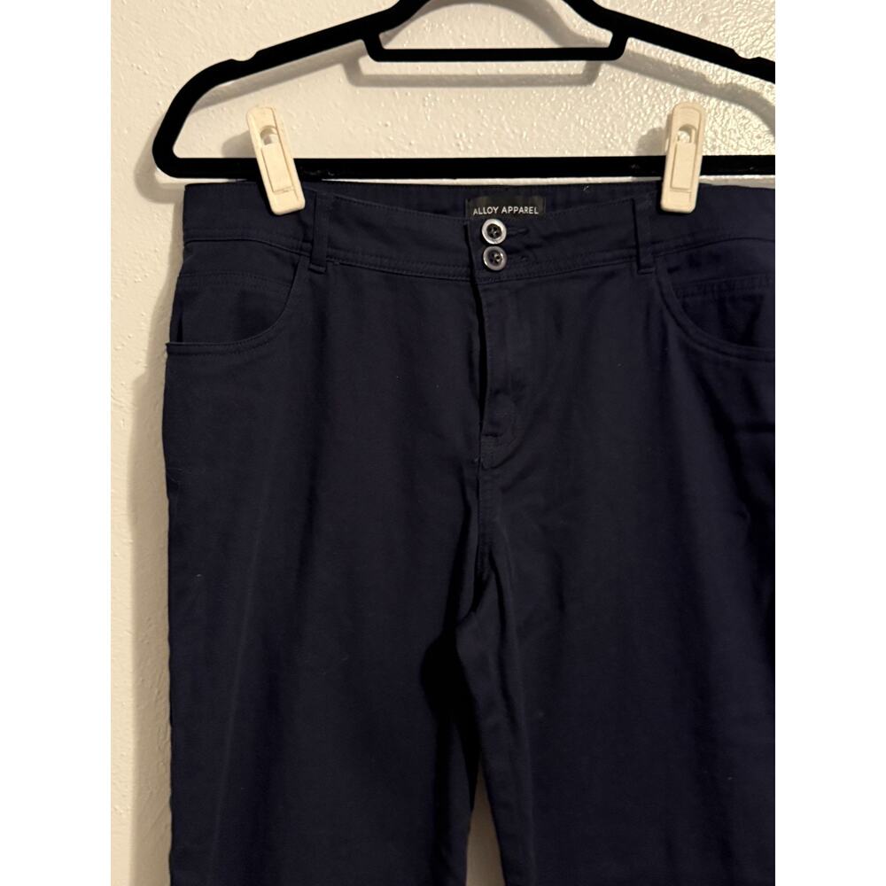 Alloy Apparel Women's Dark Blue Pants straight leg ,sz 13x35